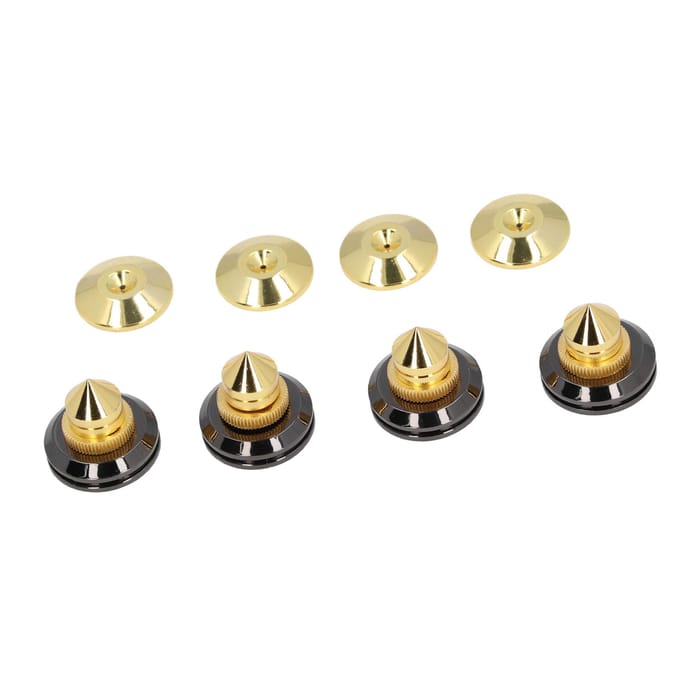 4 Set HiFi Luidspreker Isolatievoeten Professionele Metalen Vibratiedempende Luidspreker Schokabsorberende Pads beige