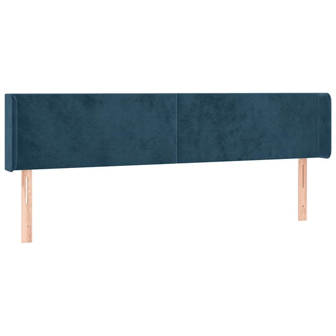 vidaXL - Hoofdbord - LED - 163x16x78/88 - cm - fluweel - donkerblauw