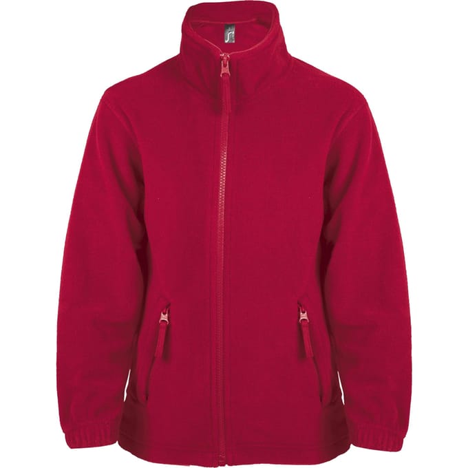 SOLS Kinder/Kinder North Fleece Jas (Rood)
