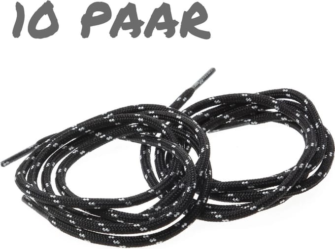 Grisport Werkschoen veters - zwart/grijs - 140cm , per 10 paar.