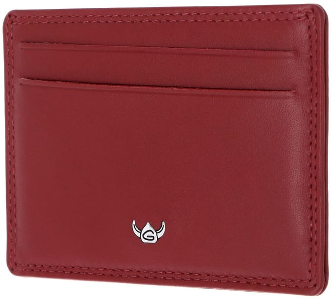Golden Head Leren kaarthouder Polo RFID Protect Kartenetui 4448 Rot donkerrood