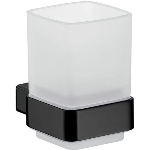 Emco Loft black glass holder with crystal glass 052013300