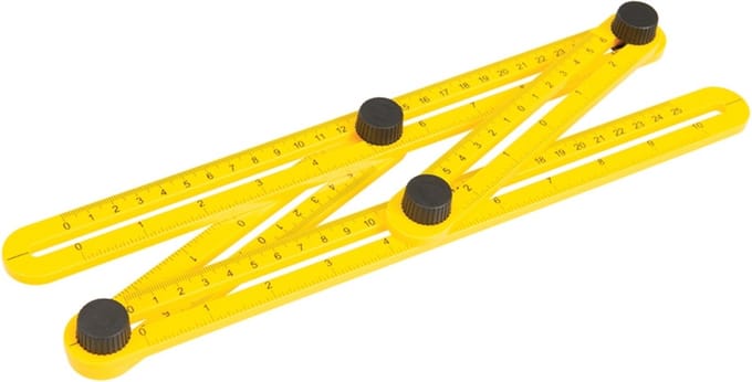 Silverline Verstelbare sjabloon gereedschap - Nauwkeurige metingen - 120 x 250 mm - Polypropyleen
