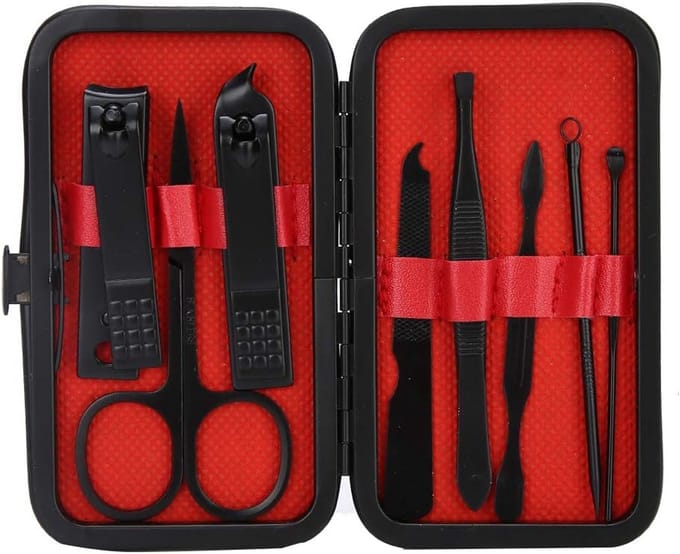 Complete 8-delige Manicure Set - Professionele Nagelverzorging Tools voor Mannen en Vrouwen