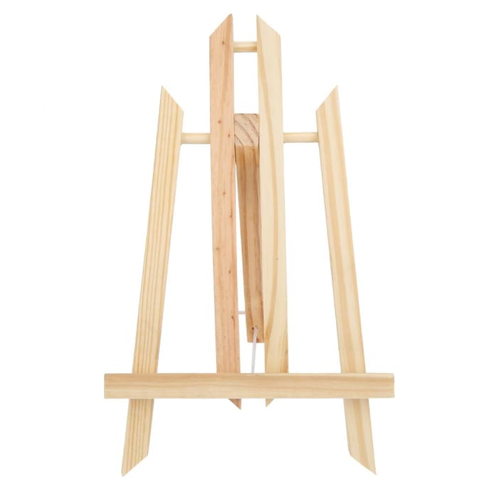 Beukenhout Ezel Tablet Tafel Ezel Opvouwbare Driehoekige Schilder Teken Houder(29 cm) beige