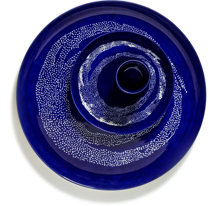 Serax - Ottolenghi Feast - Bord S - Donkerblauw/Wit - 19 Ø - 2 stuks
