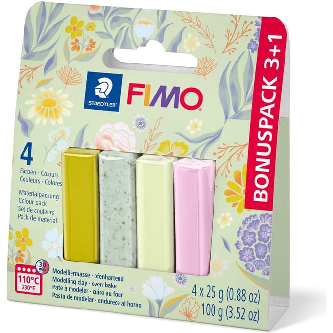 FIMO soft Materiaalpakket "Pastell and Botanical", 4 kleuren - Spring Promo 1