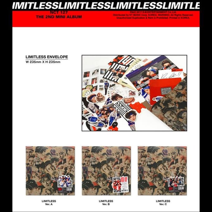 NCT 127 2e mini-album [NCT#127 LIMITLESS](Willekeurig) Random 1EA gray