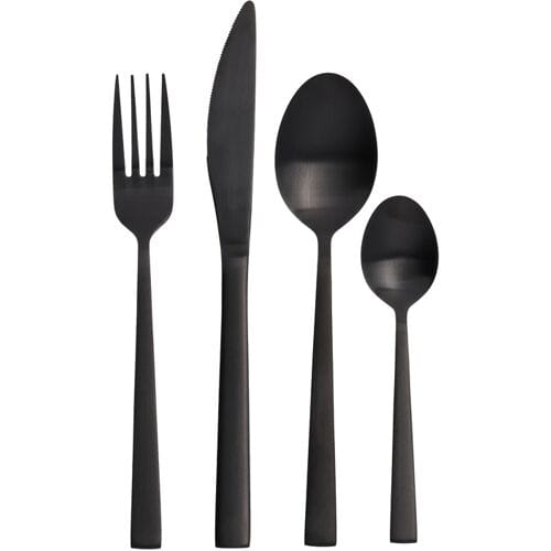 SILVERCREST RVS bestekset 16-delig (Zwart)