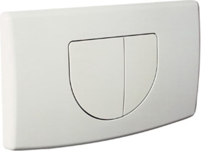 Plieger Spring bedieningsplaat - frontbediening - dubbele spoeltechniek - wit
