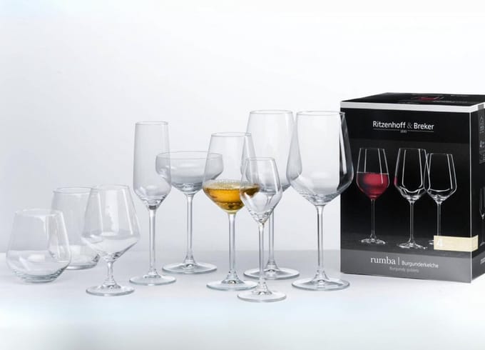 Ritzenhoff & Breker - Wittewijnglazen 'Rumba' - 370 ml - set 4 stuks