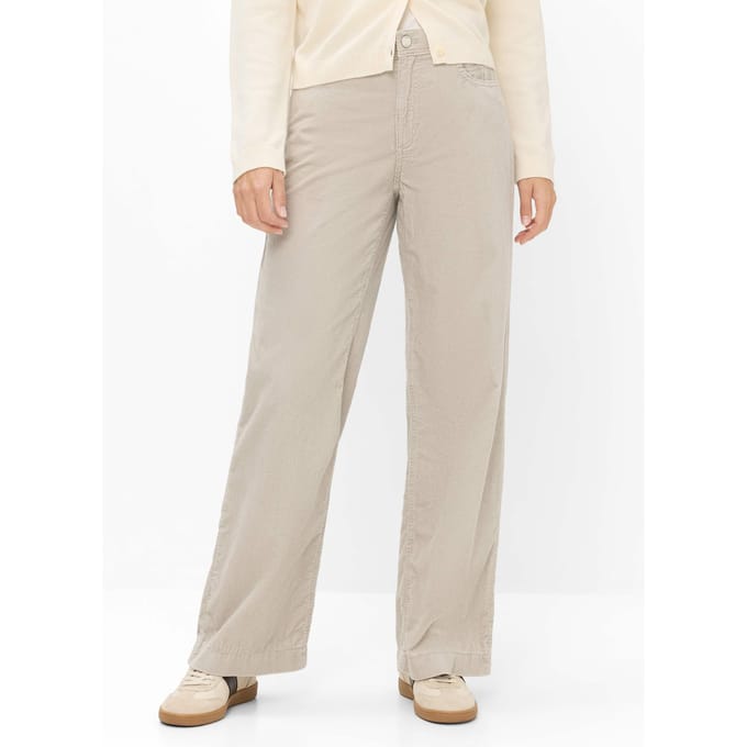 Brax Dames Palazzobroek  Style MAINE DARK ECRU, lichtbeige, maat 36