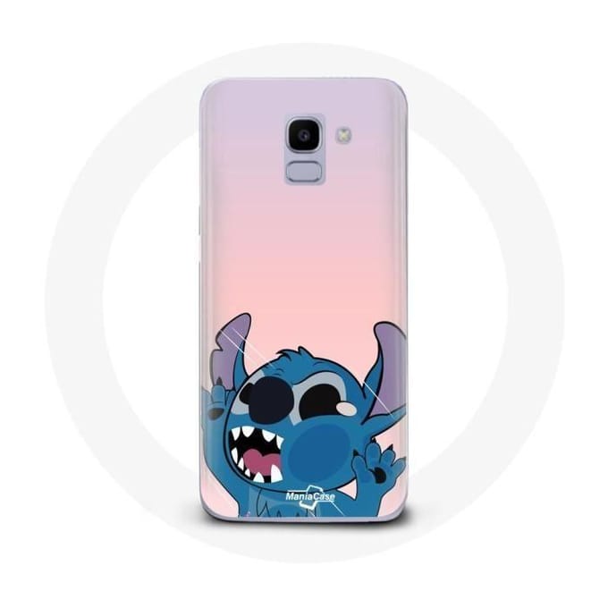 Coque - Samsung - Galaxy A6 2018 - Souple - Rose - Stitch le Nez en l'air rose