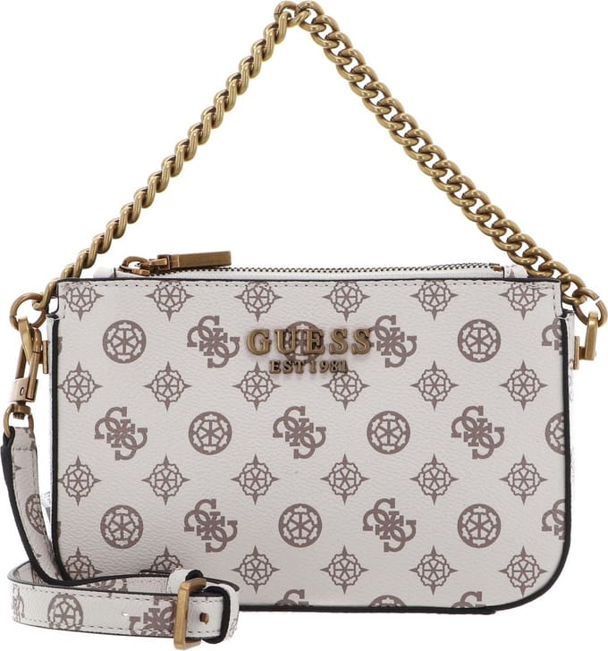 GUESS Schoudertas Fynna Mini Status Crossbody Bag Cream Logo Crème