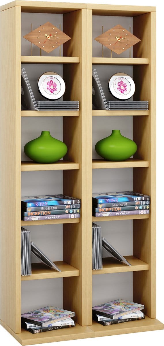 Houten CD DVD-standaard Plankkast Opbergstandaard Milano