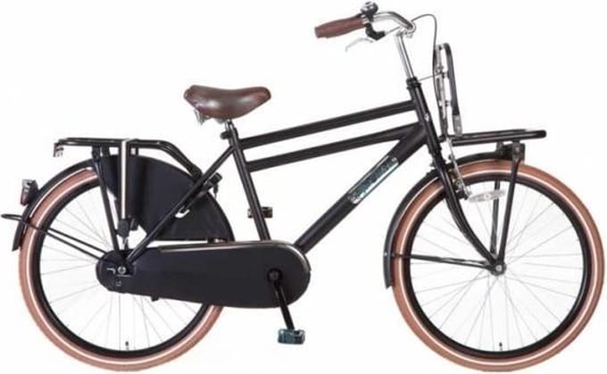 Popal Daily Dutch Basic Season - Jongensfiets - 24 inch - Mat Zwart