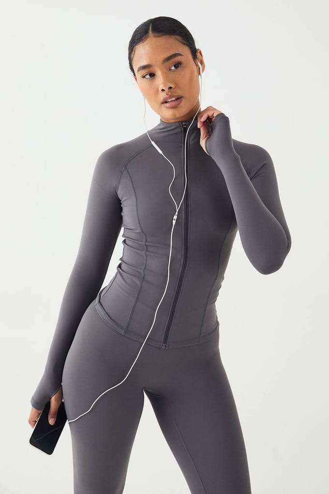Dames DSGN Studio Ultra Sculpt Ritsjack | Houtskool | Maat: Small