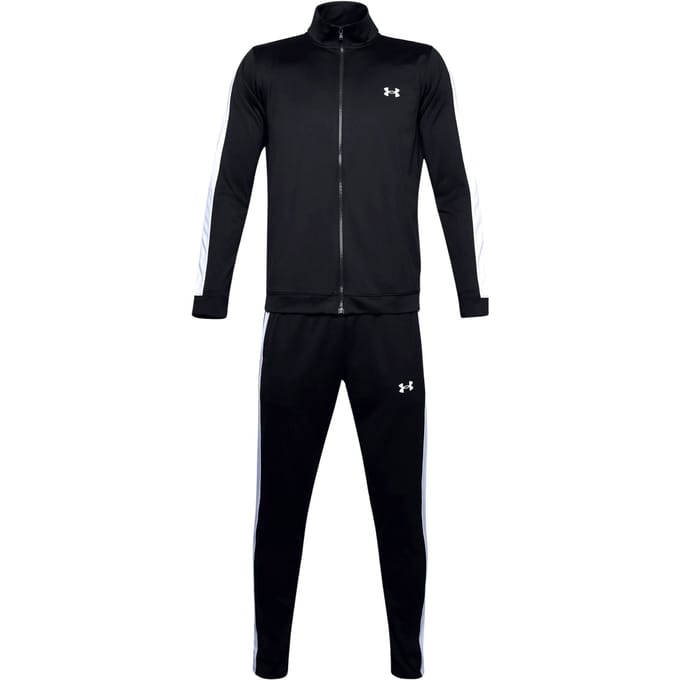 Under Armour UA Rival Knit Track Suit-BLK Heren Trainingspak - Zwart - Wit