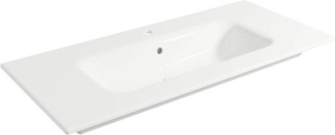 Saqu Fluente Wastafel 1 bak 1 krg 101x46x1 cm Glans Wit