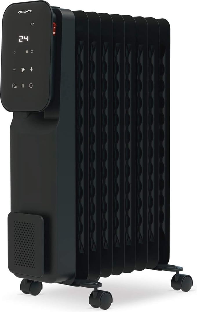 Olieradiator met Wifi - 2000W Digitale Kachel voor Ruimtes tot 20m²