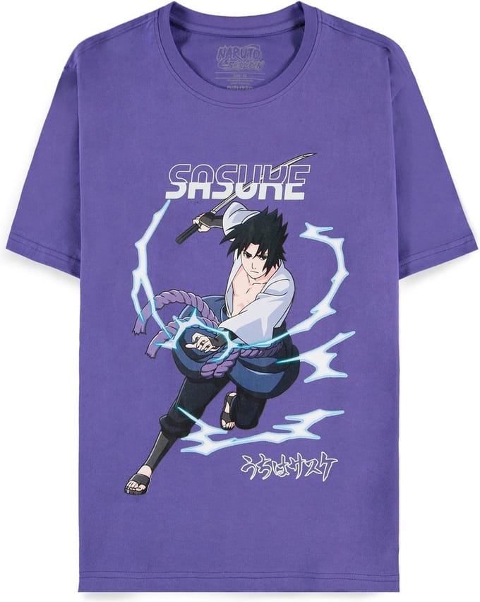 Naruto - Sasuke Heren T-shirt - XL - Paars