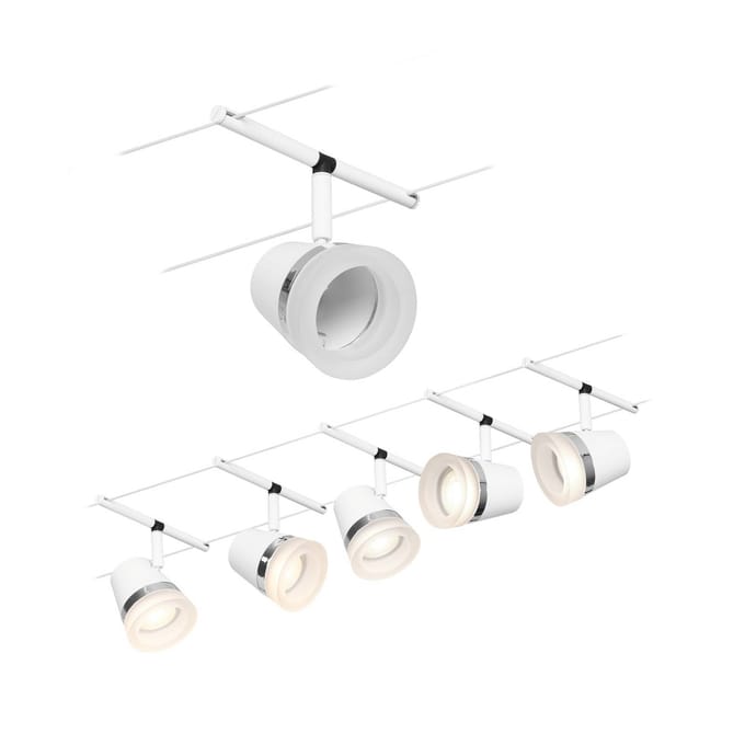 Paulmann Cone kabelsysteem basisset 5-lamps wit