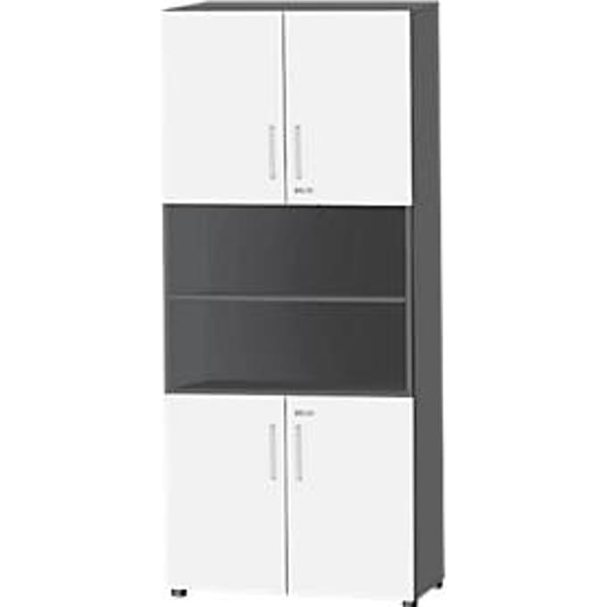 Schäfer Shop  Select Combikast SET UP, 6 ordnerhoogten, grafiet/wit