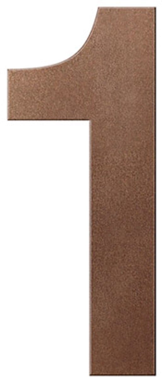 Huisnummer - Brons Kleur - RVS - GPF - Bronze blend 1, 150 mm