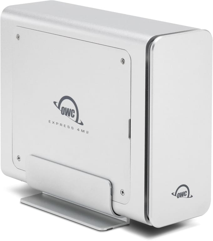 OWC Express 4M2 - 4-Slot Externe Behuizing M.2 NVMe SSD Enclosure - USB4 - Tot 3200MB/s - Zilver