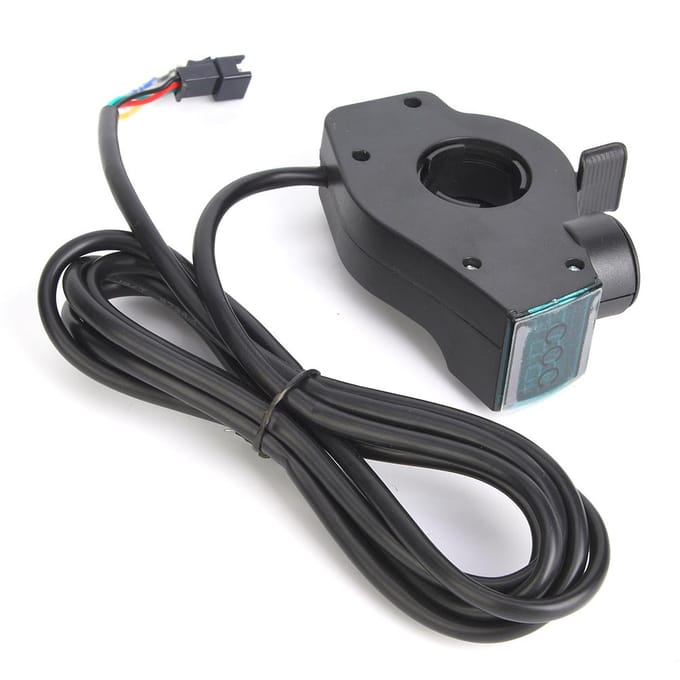 E-bike Duimgashendel LCD Digitaal Batterijspanningsdisplay Schakelaar gray