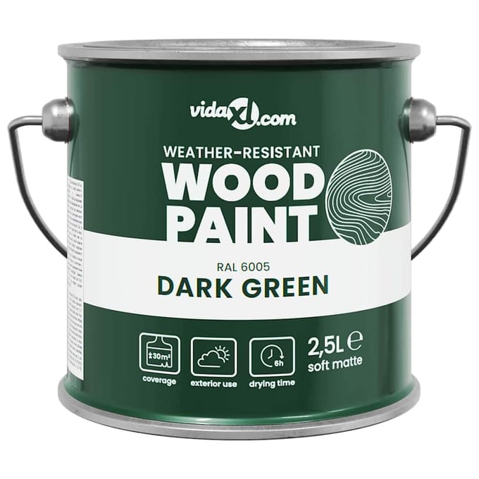 Peinture bois verte 2,5 L Peinture murale