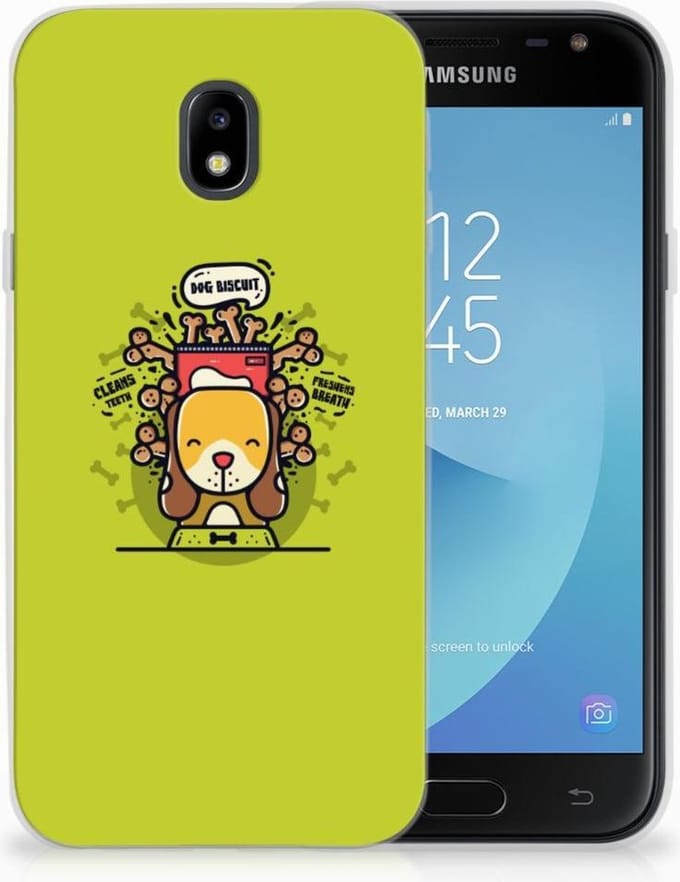 Samsung Galaxy J3 2017 Telefoonhoesje met Naam Doggy Biscuit
