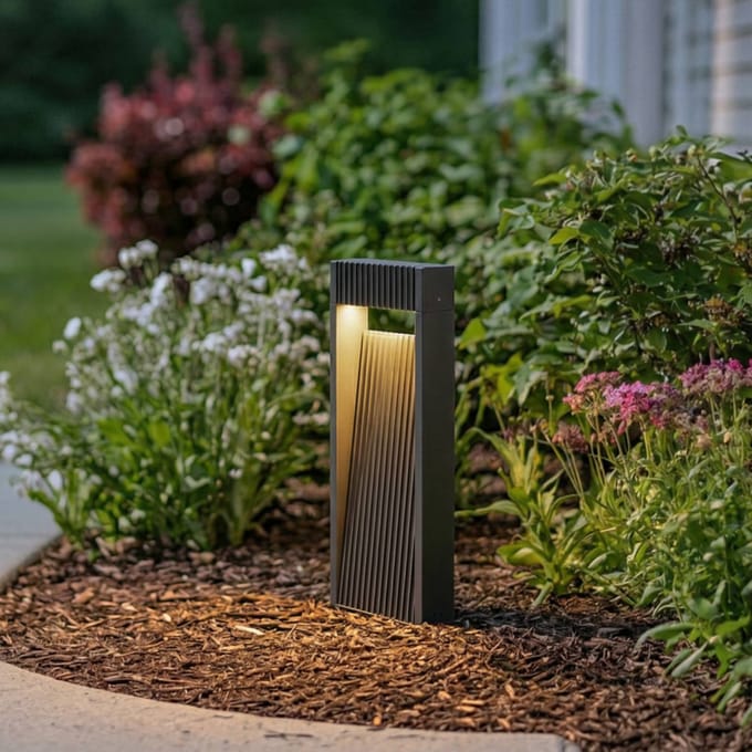 Lucande LED sokkellamp Tavion, 40 cm, antraciet, IP65