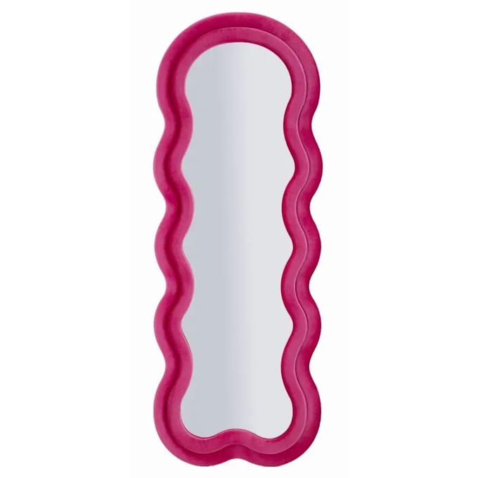 Spiegel Miki Wall Mirror Velvet Fuchsia 60×4×160 cm