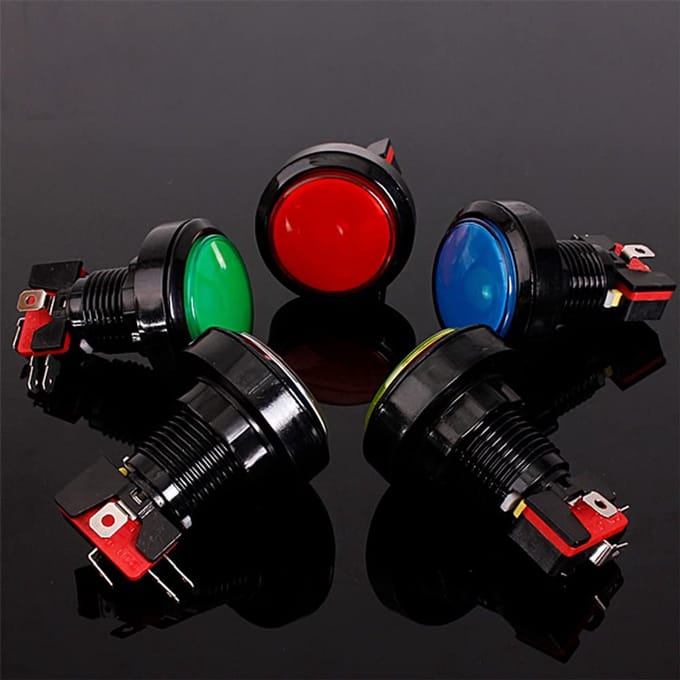 5 Stuks Verlichte Drukknoppen met LED voor Arcade Machine Onderdelen