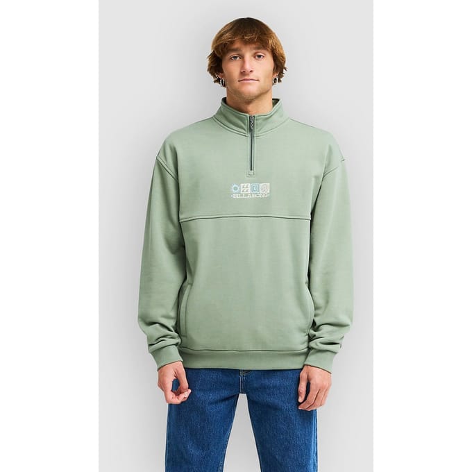 Billabong Burleigh Mock Neck Half-Zip Sweater groen
