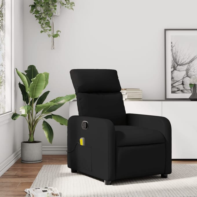 vidaXL - Massagestoel - Kunstleer - Zwart