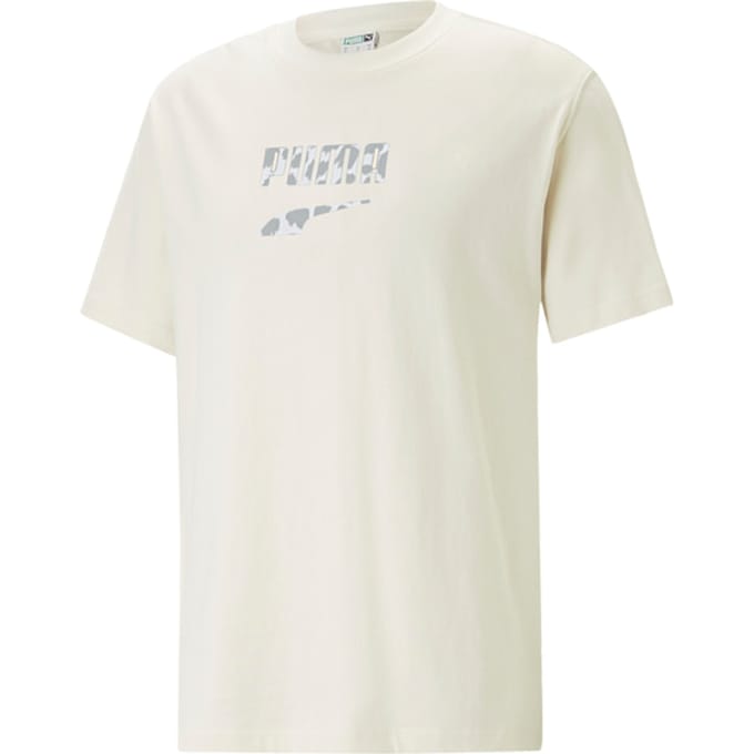 Puma Downtown Logo Graphic T-shirt Wit K099