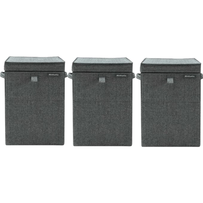 Brabantia Wasboxen Pepper Black Triple Pack