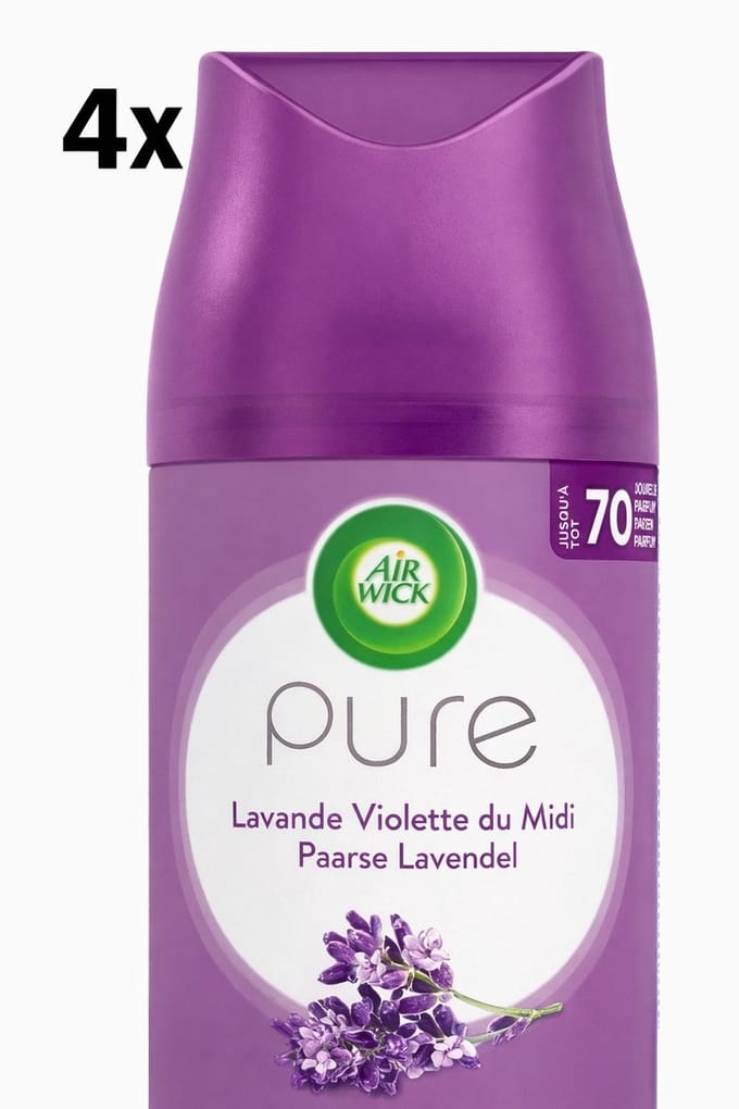 (4x) Air Wick Freshmatic Luchtverfrisser - Pure Fresh Lavendel - Navulling - 4x250 ml
