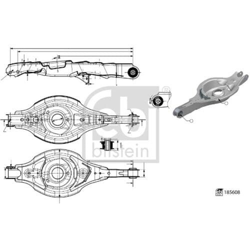 Draagarm, wielophanging FEBI BILSTEIN 185608
