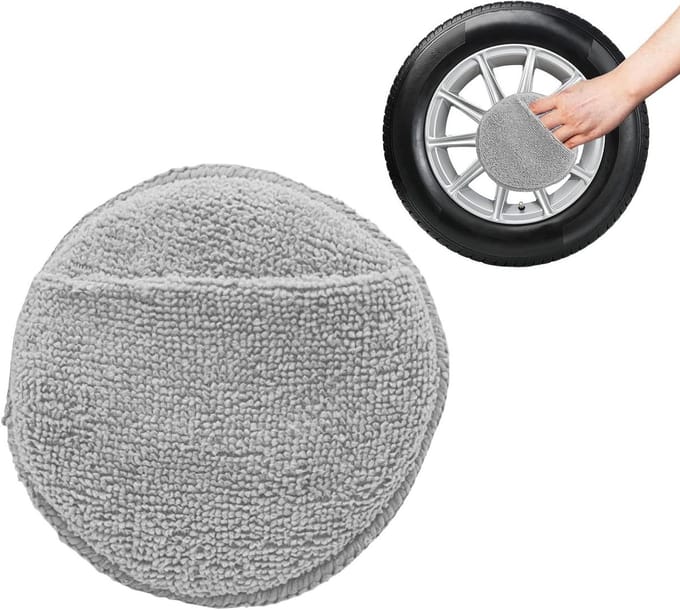 Microvezel Pads - Polijst Sponsjes - Auto Poetsen - Vinger Zak Grip - 10 Stuks - Grijs