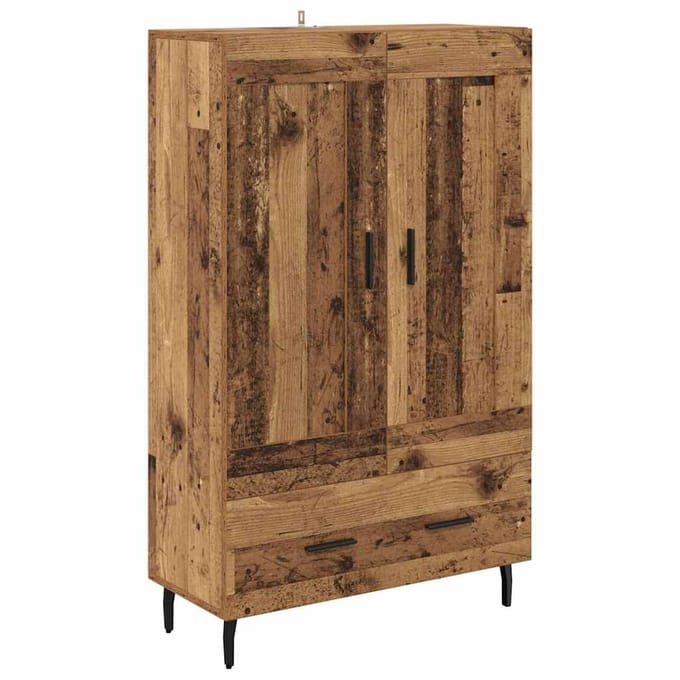 vidaXL Highboard Oud Hout 69,5 x 31 x 115 cm Bewerkt hout