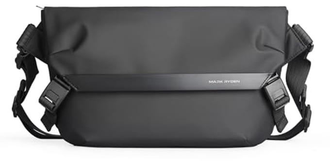 Schoudertas van Canvas voor Studenten | Laptoptas 11" | Zwart Koerierstas