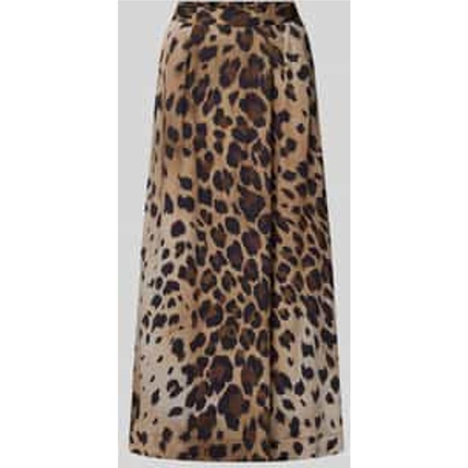 Maxirok van pure viscose met all-over dierenprint