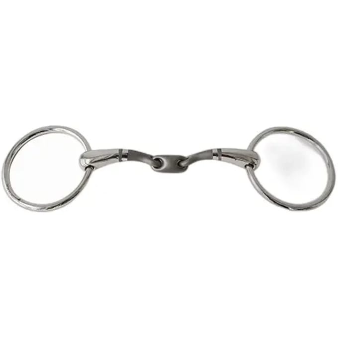 Mors simple voor paard met dubbele gebogen mondring Sefton