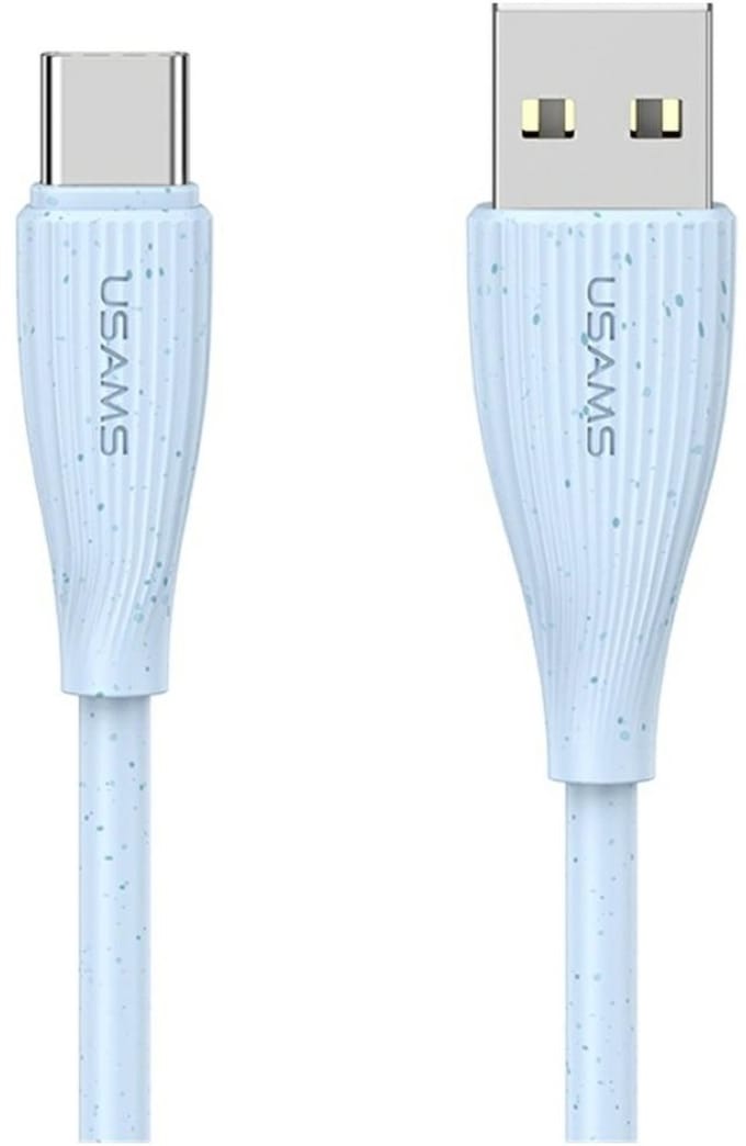 USAMS Green Serie SJ714 - Kabel USB-A naar USB-C - 1m - Blauw - 18W