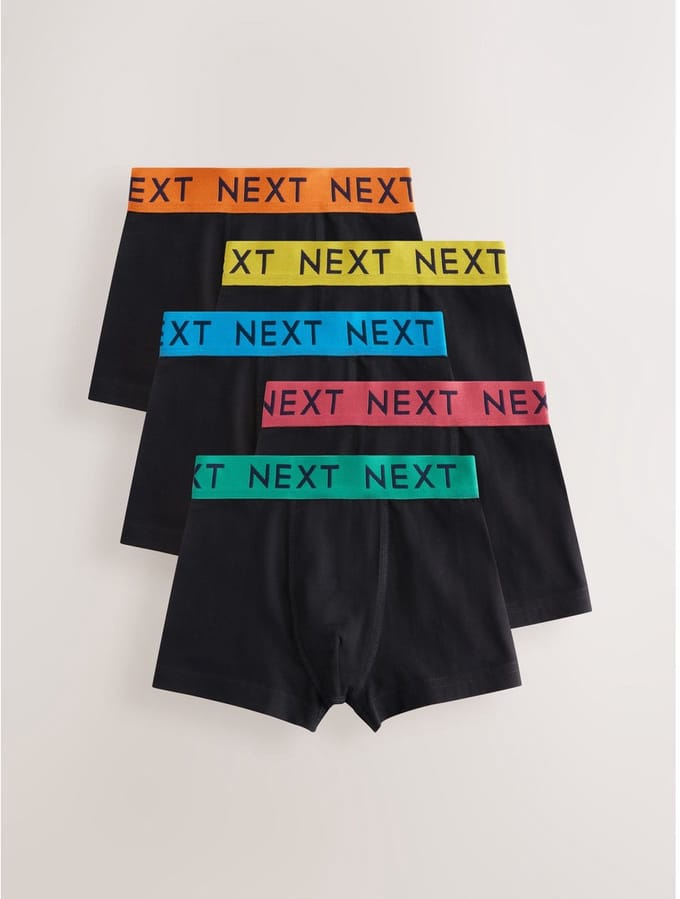 Next - Jongens - Set van 5 boxershorts - Zwart