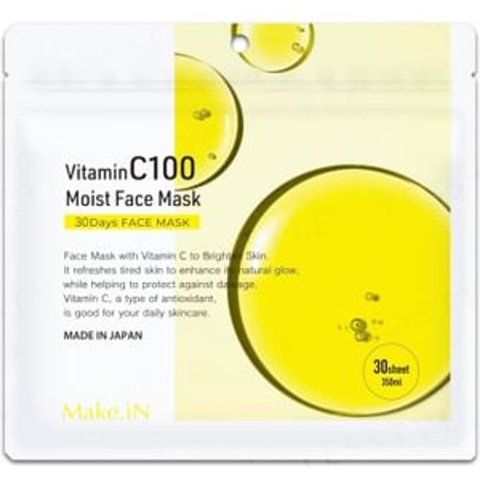 MAKE.iN - VitaminC 100 Moist Face Mask 30 pcs