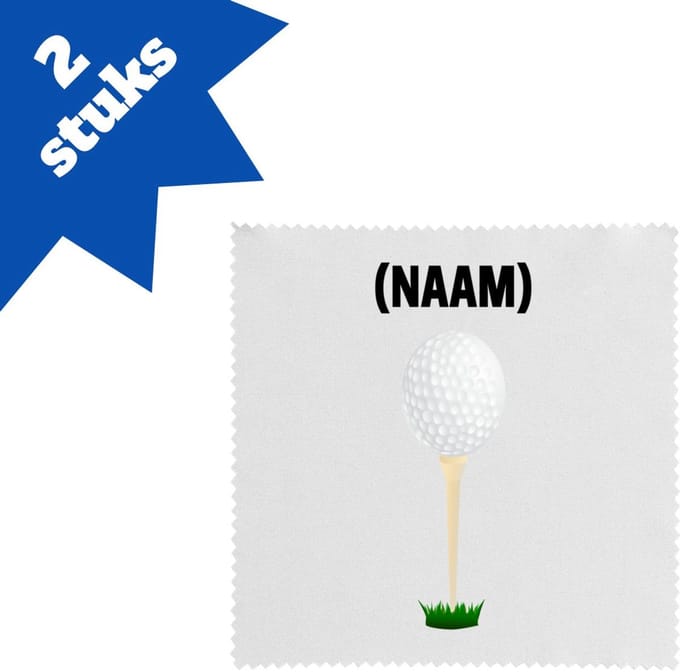 Akyol - golf met eigen naam brillendoekjes - Golfen - golfer - sport - 17,8 bij 17,8 cm - 2 stuks
